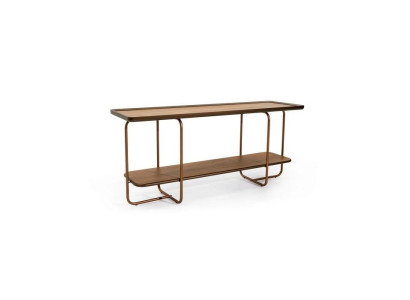 Stilvoll Konsolentisch Design Holz Luxus Tisch für Wohnzimmer Edelstahl