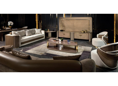 5tlg Sofa Set TV Unit Couchtisch Sessel Luxus Wohnzimmer Design Polster Modern