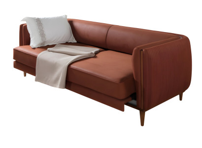 Sofa 3 Sitzer Orange Textil Sofas Couchen Dreisitzer Sitztiefe verstellbar