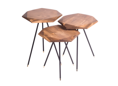 Beistelltisch Holz Beige Modern Elegant