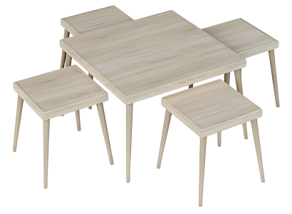 Wohnzimmer-Set Beige Holz Modern Elegant
