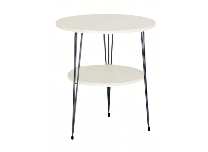 Weißer Metall Beistelltisch im modernen Design