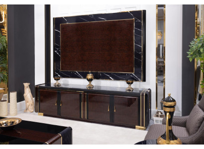 Braun stilvoll Set für das Wohnzimmer TV-Schrank TV-Paneel TV-Möbel