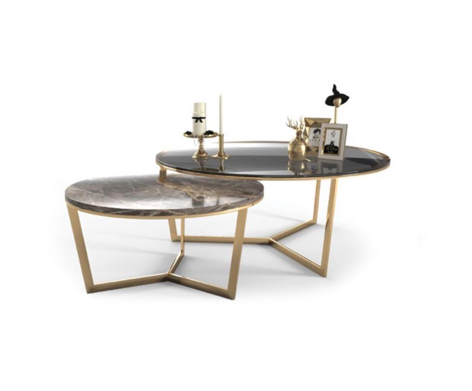 Couchtisch Kaffeetisch Beistelltisch Designer Wohnzimmertisch Tische 2x